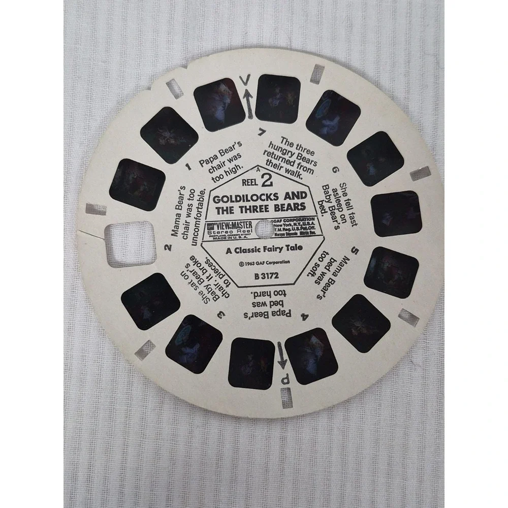Vtg 1950-60s Sawyer View Master Brown Model E 3-Dimension Viewer w/Box & Slides